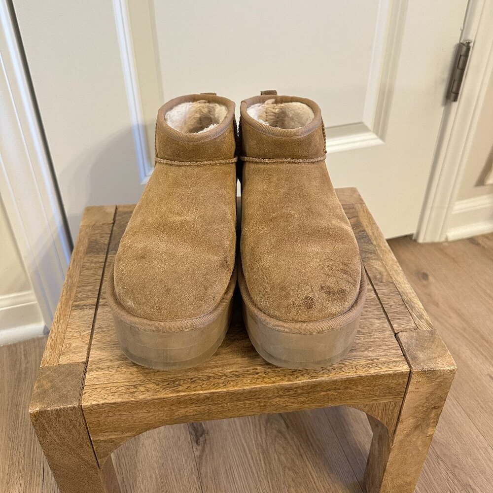 UGG Classic Ultra Mini Platform Boot in Chestnut Size US 9 - Picture 4 of 15